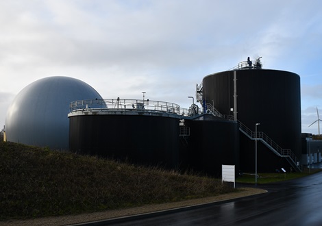 The biogas plant, which is part of the Assens Wastewater Treatment Plant