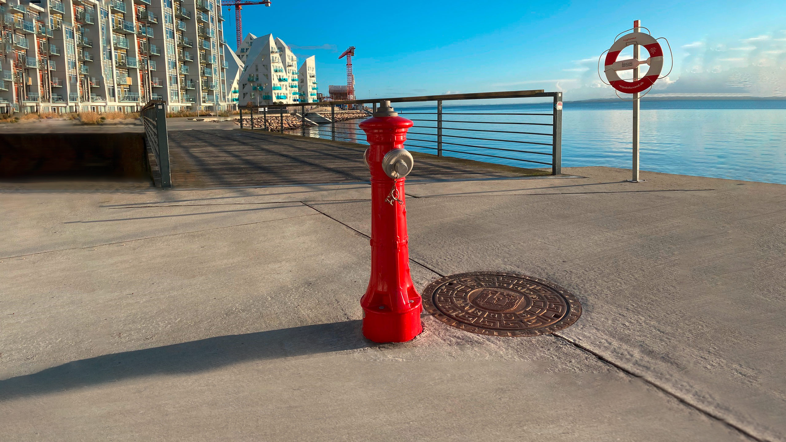 AVK above-ground hydrant by the water
