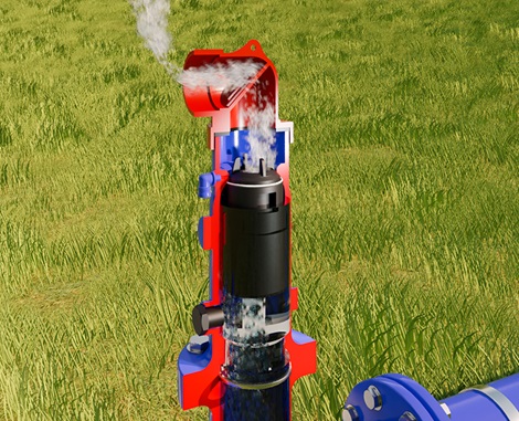 AVK air valve for water in use