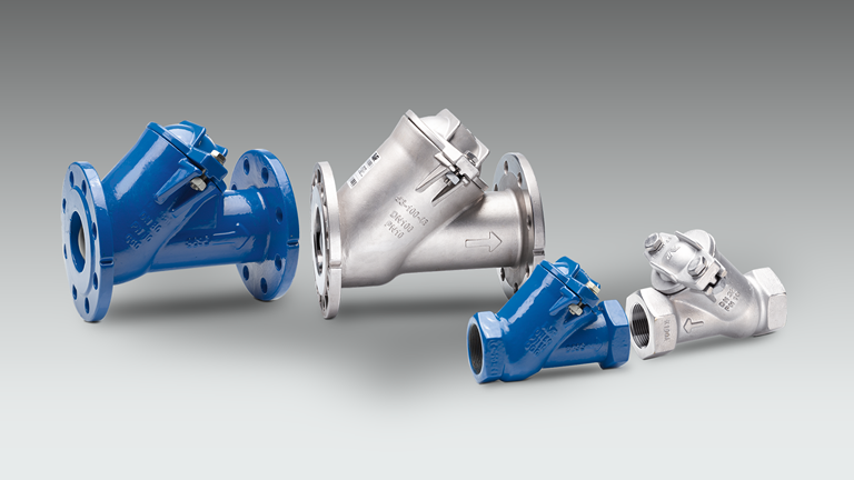 AVK flanged ball check valves in stainless steel