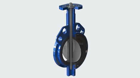 Cutaway of AVK butterfly valve, series 820