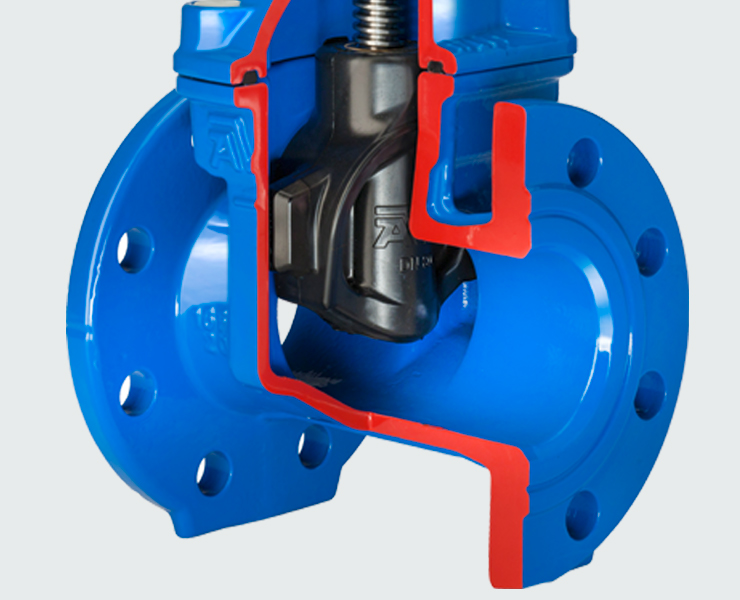 AVK gate valve cutaway
