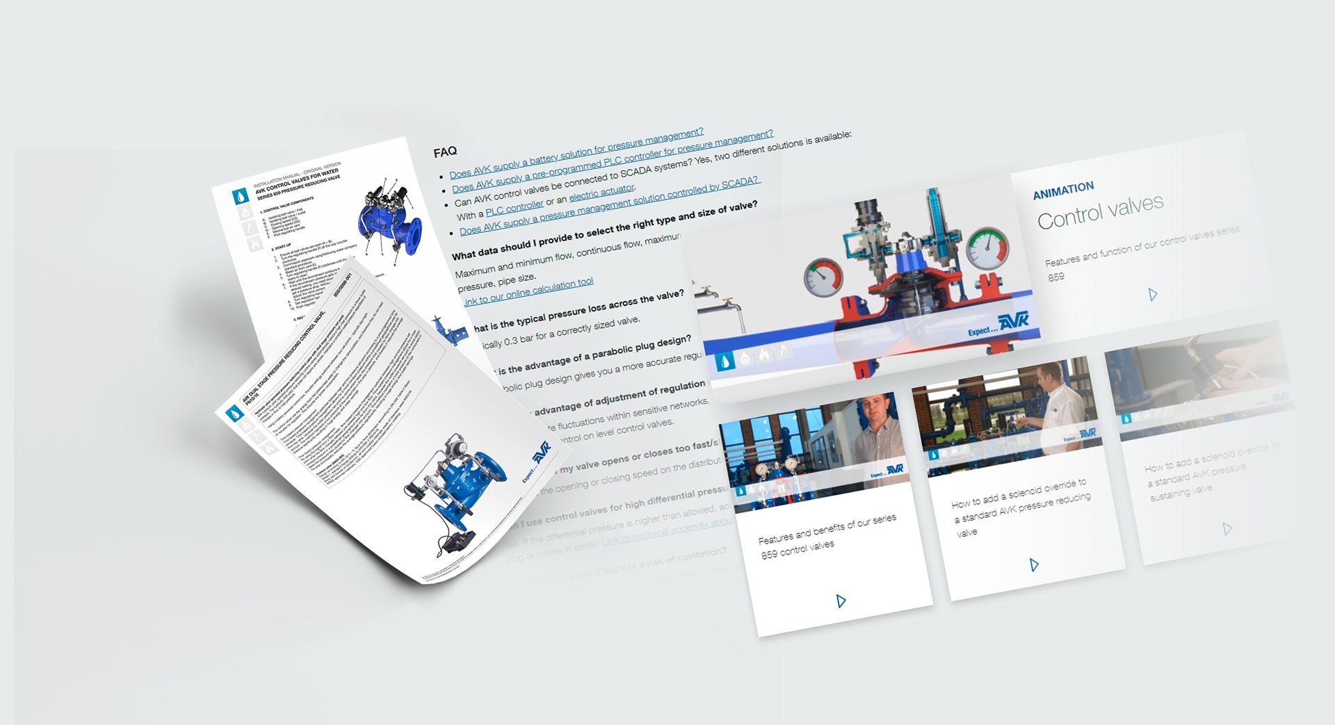 Facts about and downloads for AVK control valves