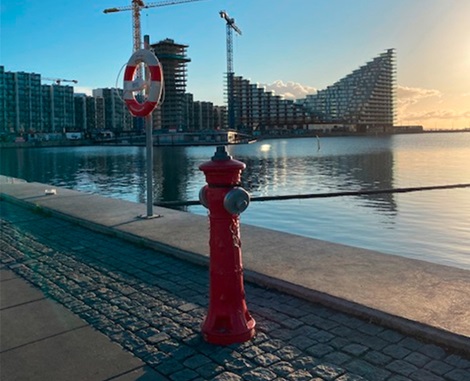 AVK above-ground fire hydrant in beautiful scene