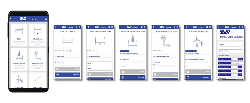 AVK Assist app includes a set of tools to simplify calculations of technical, energy and environmental key variables