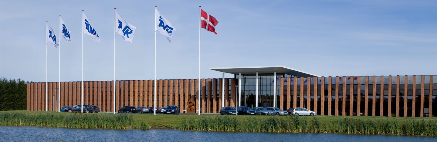 AVK International headquater at Bizonvej in Skovby, Denmark