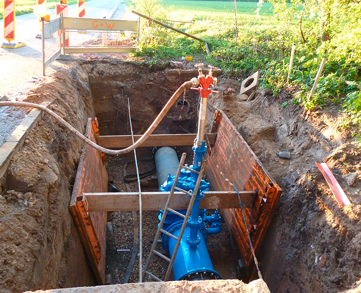 Installation of AVK underground hydrant