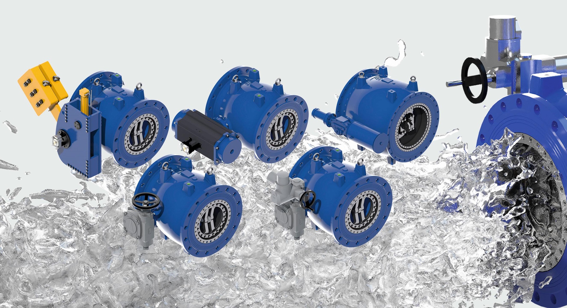 Different AVK needle valve or plunger valve variants