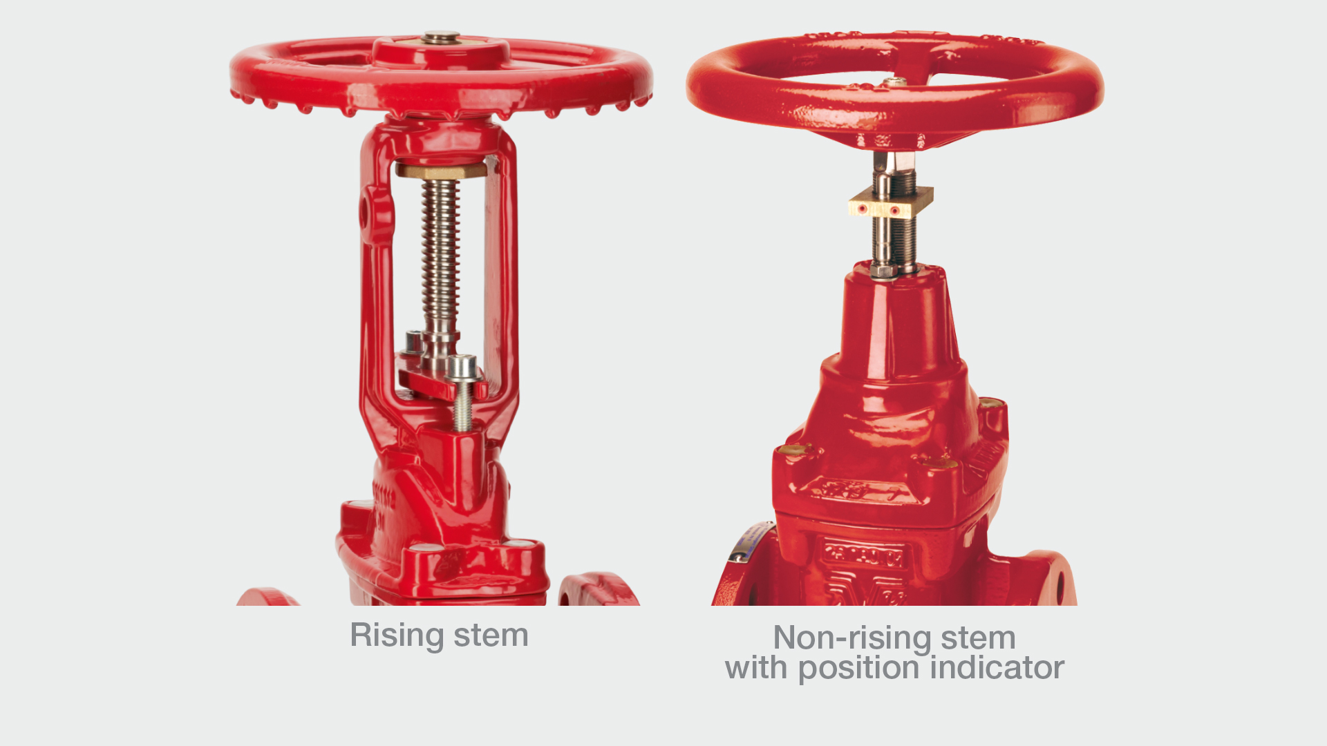 Gate valves with rising stem vs non-rising stem design