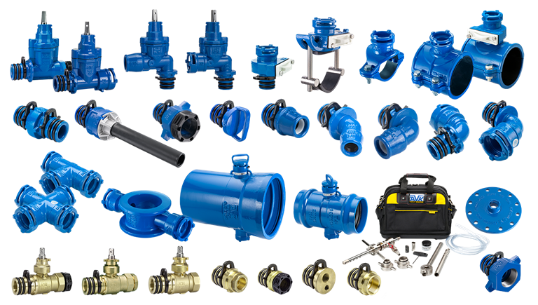 Full range of AVK Supa Lock™ products with a 10 year warranty