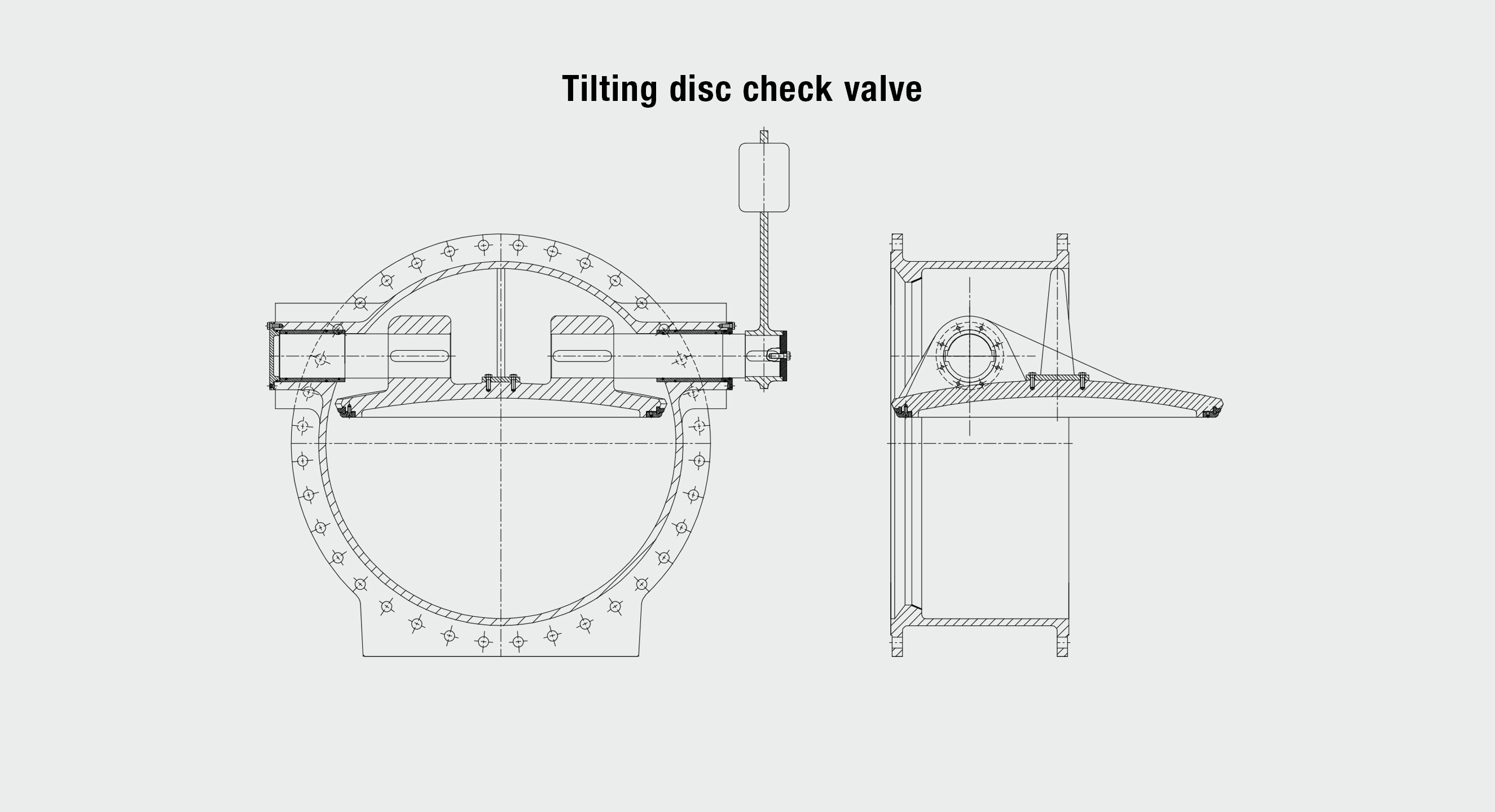 AVK tilting disc check valve drawings