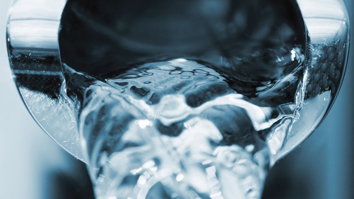 Flowing water