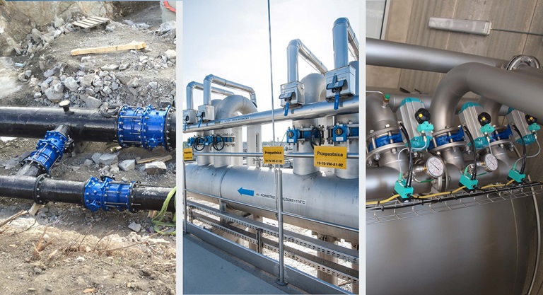 AVK butterfly valves installed in different locations
