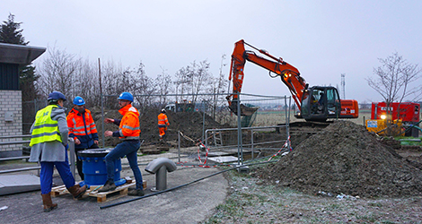 AVK Supa Maxi™ flange adaptor installed in Gentbrugge, Belgium