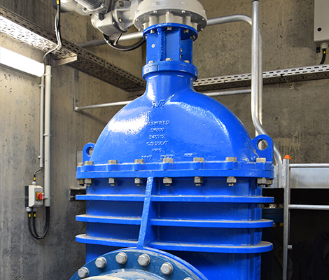 AVK gate valve DN800 at wastewater pumping station in Belgium