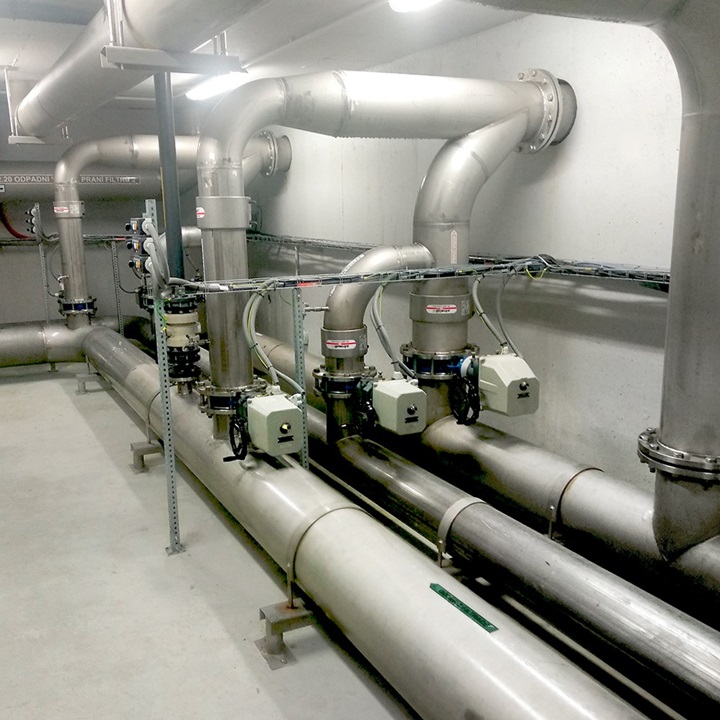 AVK water knife gate valves installed in the city of Pisek, Czech Republic