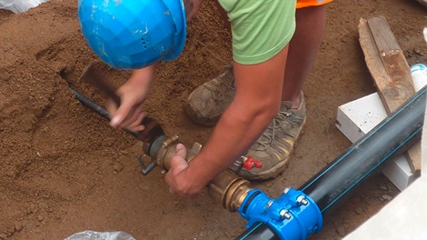 AVK service valve connections installed in Prague, Czech Republic