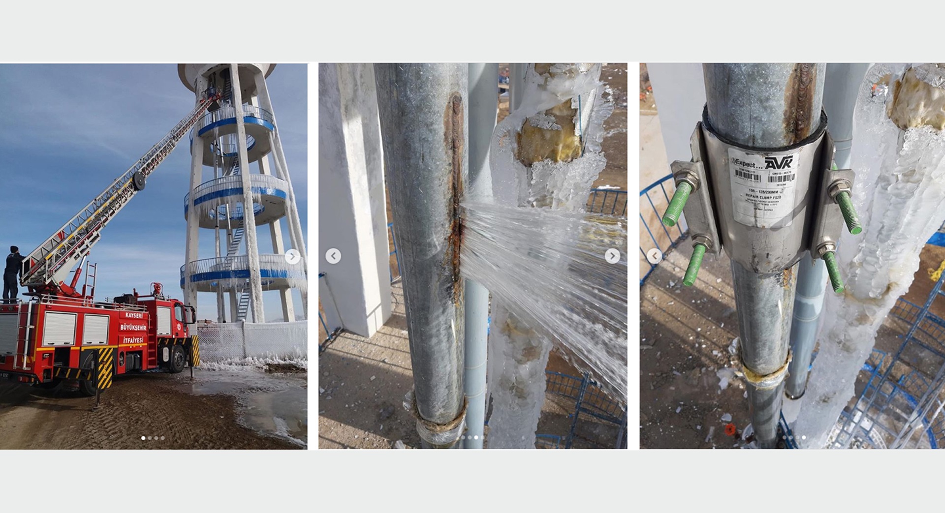 AVK repair clamp installed at Turkish water authority