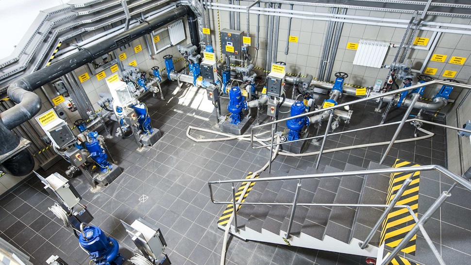 Czajka, Poland, wastewater plant view from above