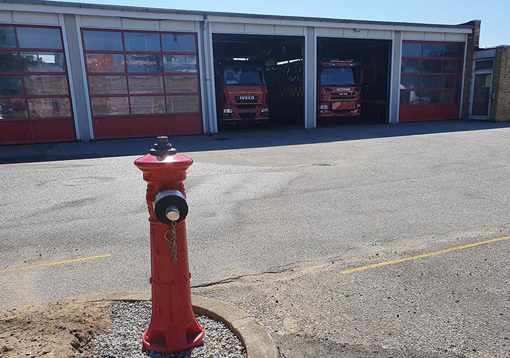 VIDI cap on S84 fire hydrant in Skanderborg
