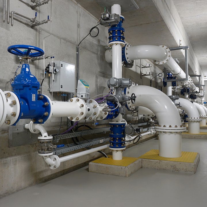 AVK valve installed in water treatment plant i Eeklo, Belgium