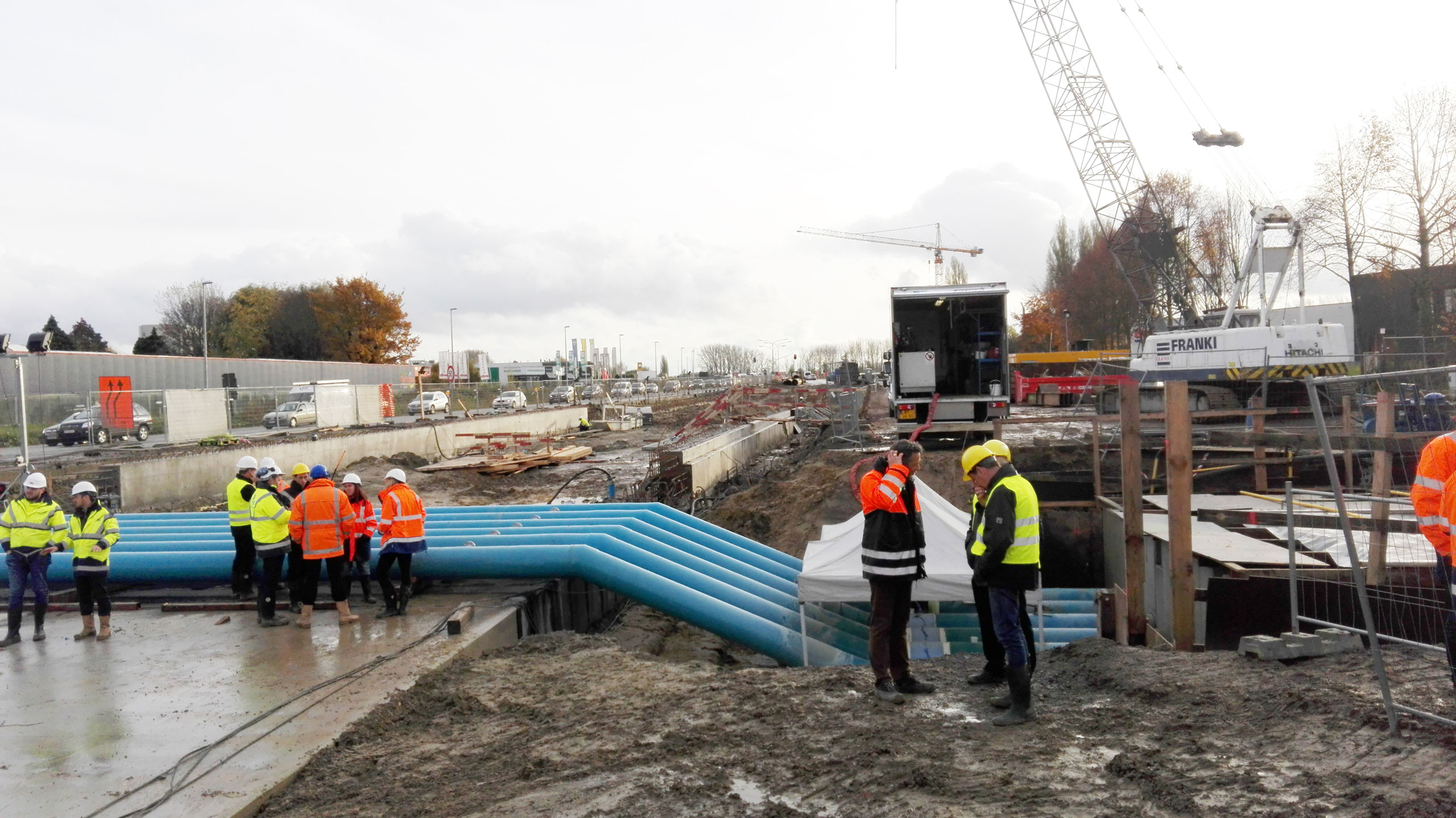 AVK products installed in main water pipe line in Aalst, Belgium
