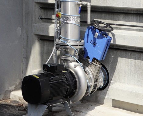 AVK knife gate valve with handwheel installed at Gemidan Ecogi, Denmark