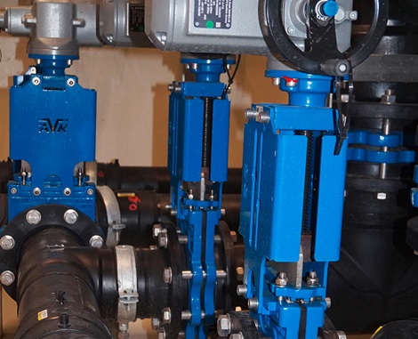 Knife gate valves from AVK at Groen Gas in Vraa, Denmark