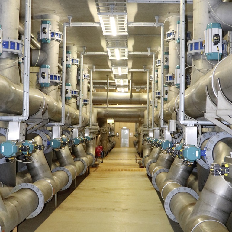 Installation of AVK butterfly valves at wastewater treatment plant in Herning, Denmark