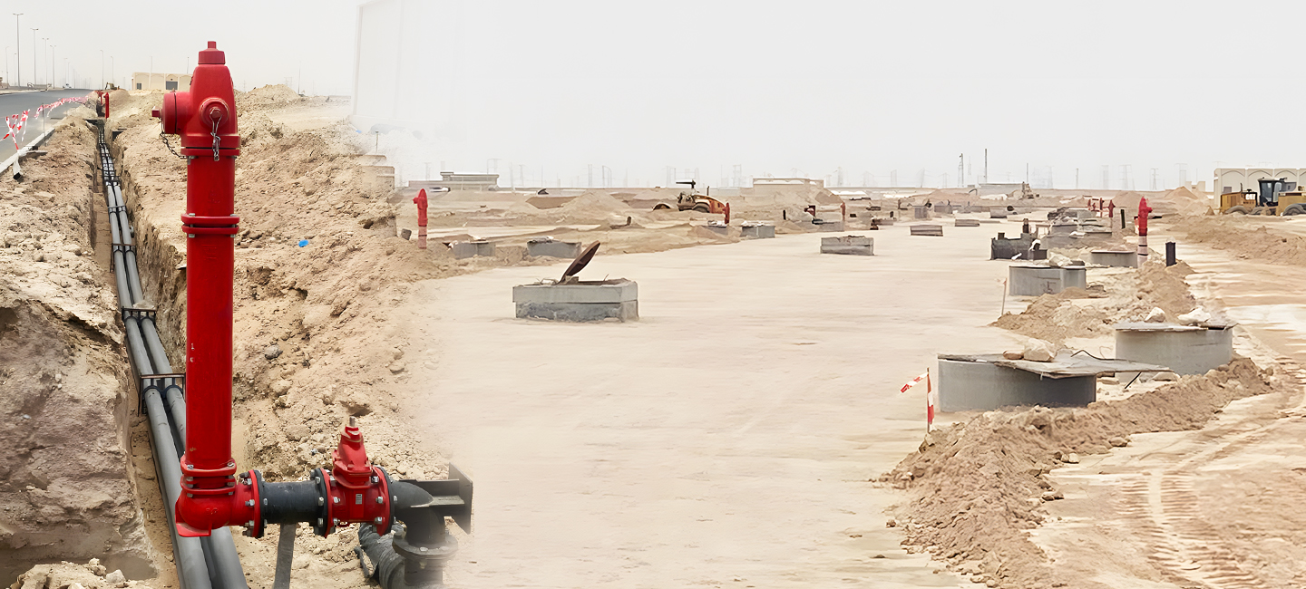Hydrants being installed in Kuwait