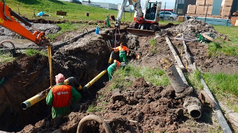 AVK gas valve installation in Kampen, Netherlands