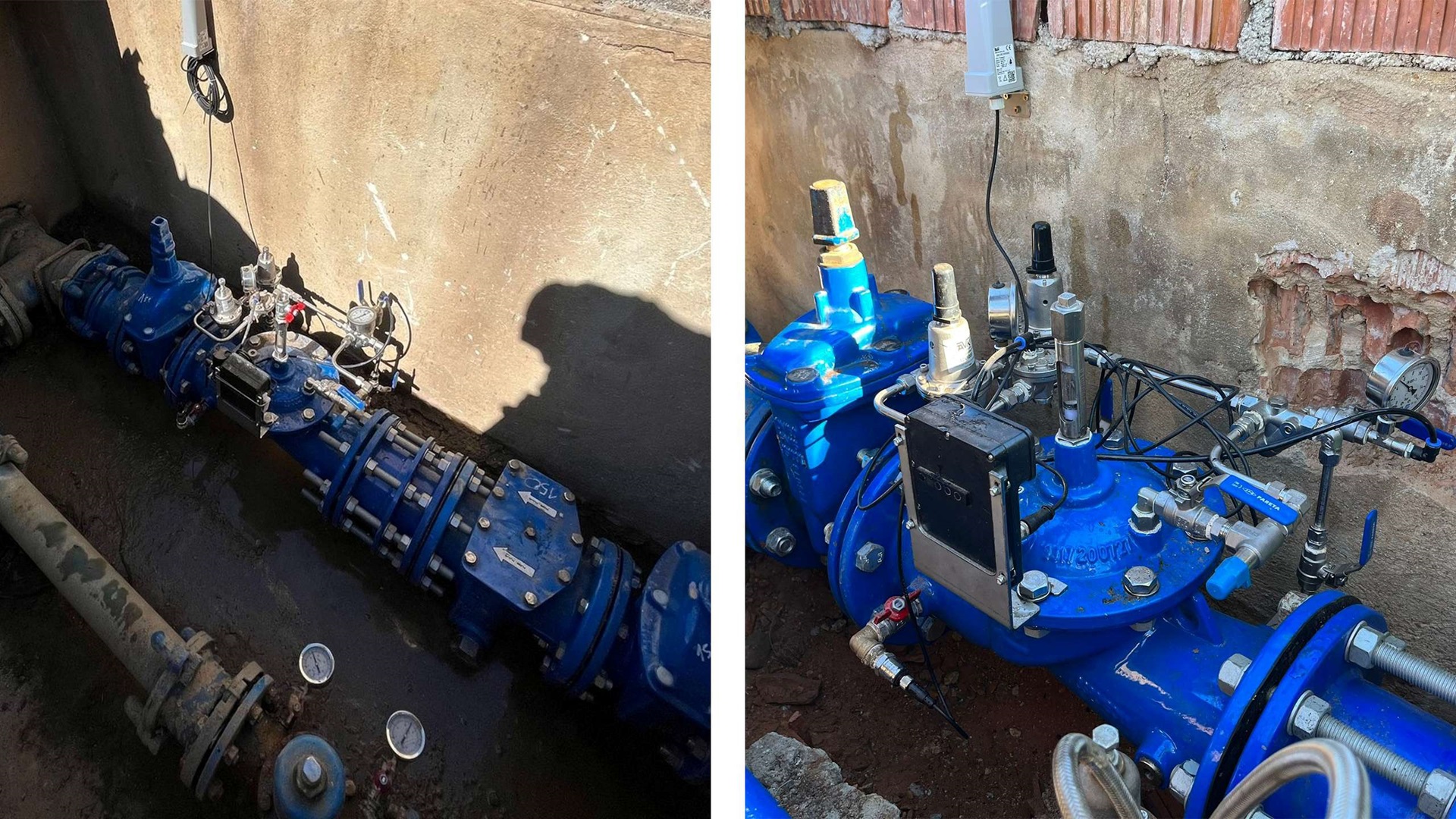 Smart water sensors and valves installed underground