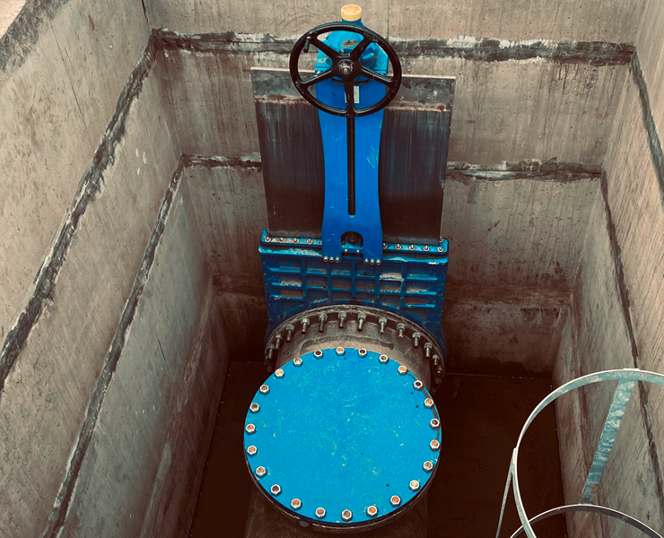 AVK knife gate valve installed in water management system in Debrecen, Hungary