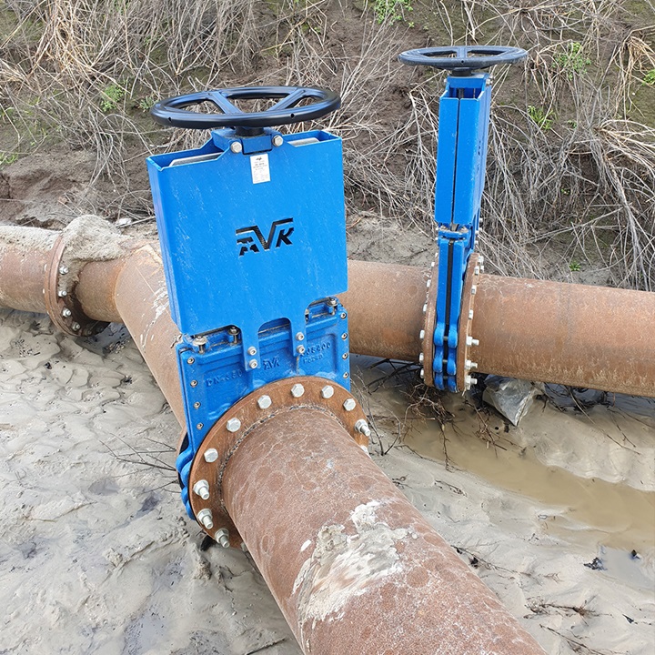 AVK knife gate valves for sand extraction installed in Oosterweilanden, Netherlands