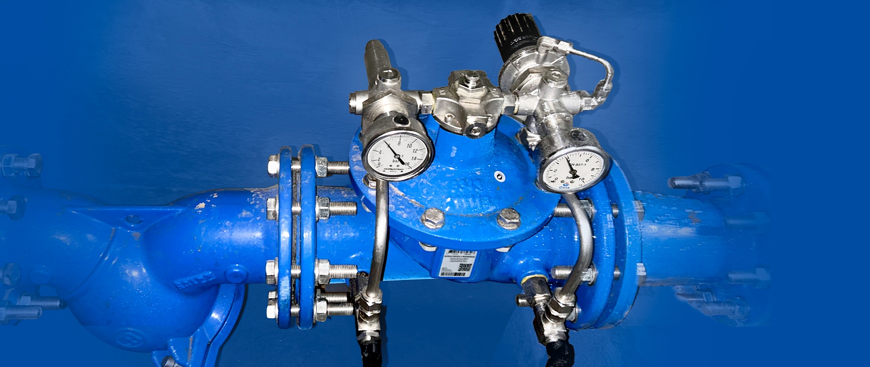 AVK pressure reducing control valve (PRV) installed on Slovakian household waterline 