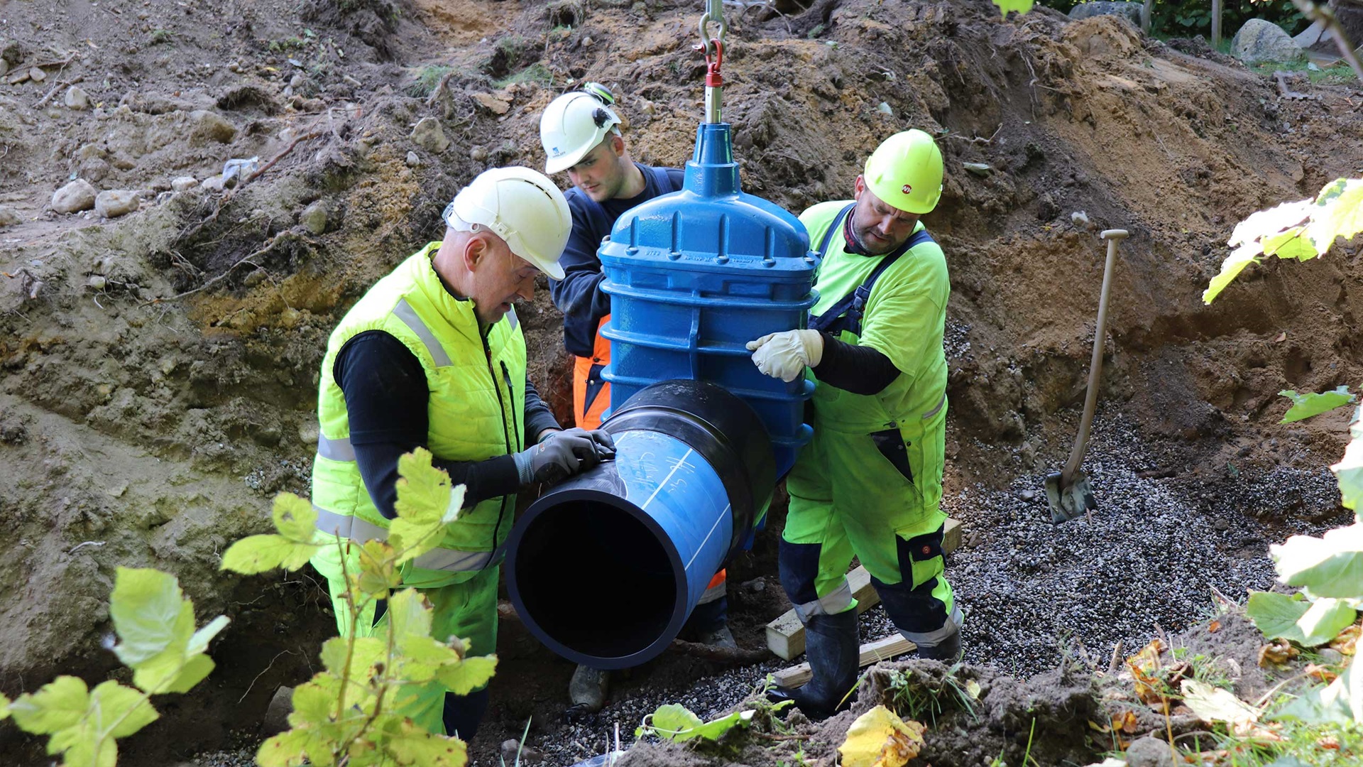 AVK gate valve series 36 in new dimensions installed in Beder, Denmark