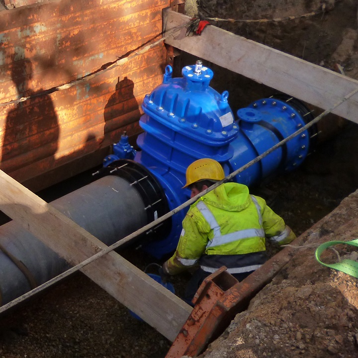 AVK free flow hydrant at Stadtwerke in Herford, Germany