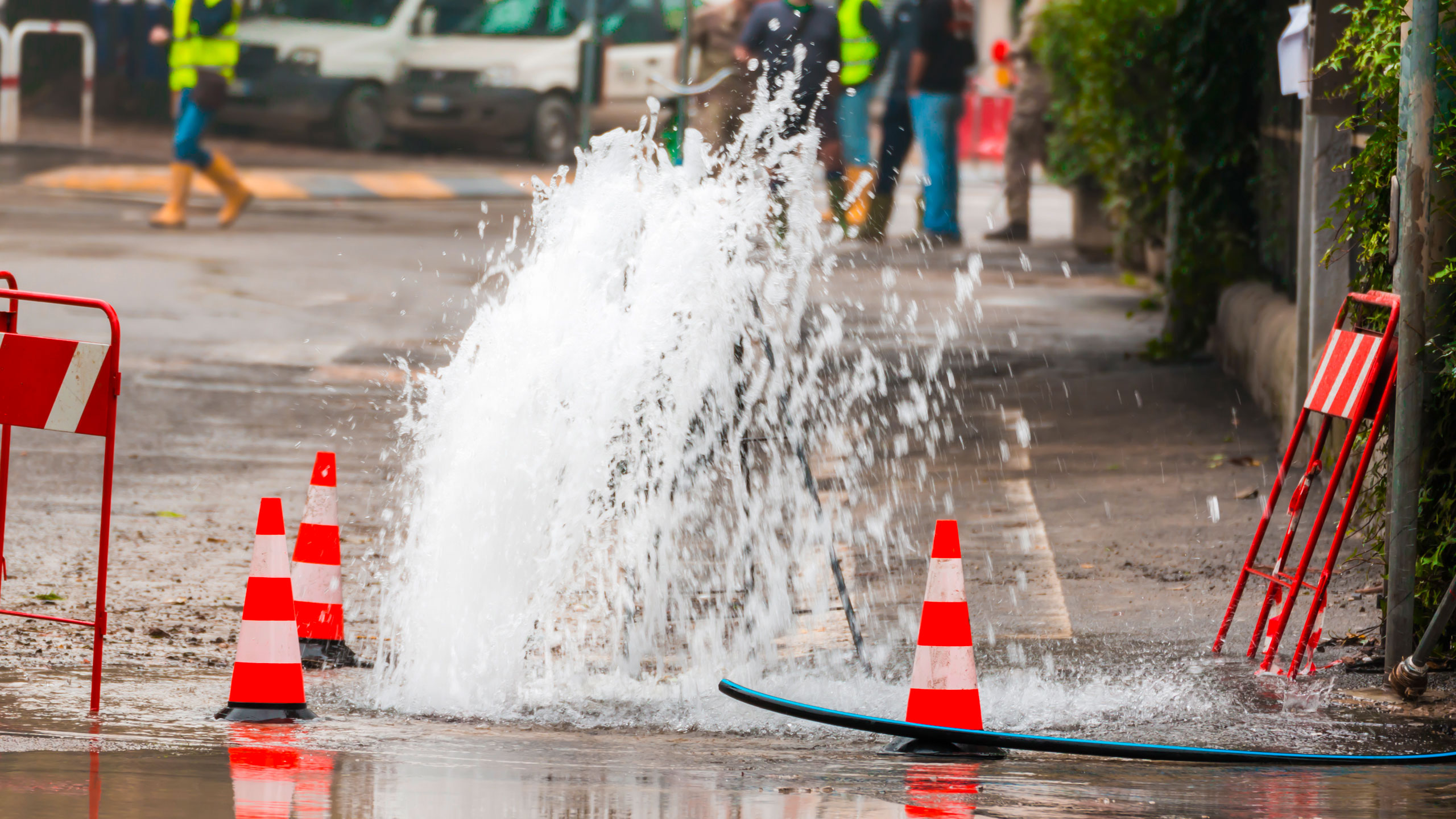 Water leakage in the streets