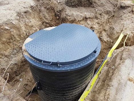 Well installed with control valves at Strømmen Vandværk, Denmark