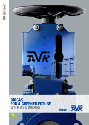 AVK product brochure about valves for biogas production