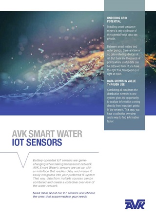 Small AVK brochure about our IOT sensors for Smart Water