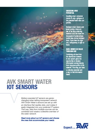 Small AVK brochure about our IOT sensors for Smart Water