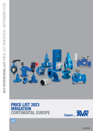AVK pricelist with irrigation products