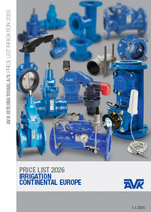 AVK pricelist with irrigation products