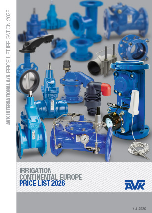 AVK pricelist with irrigation products