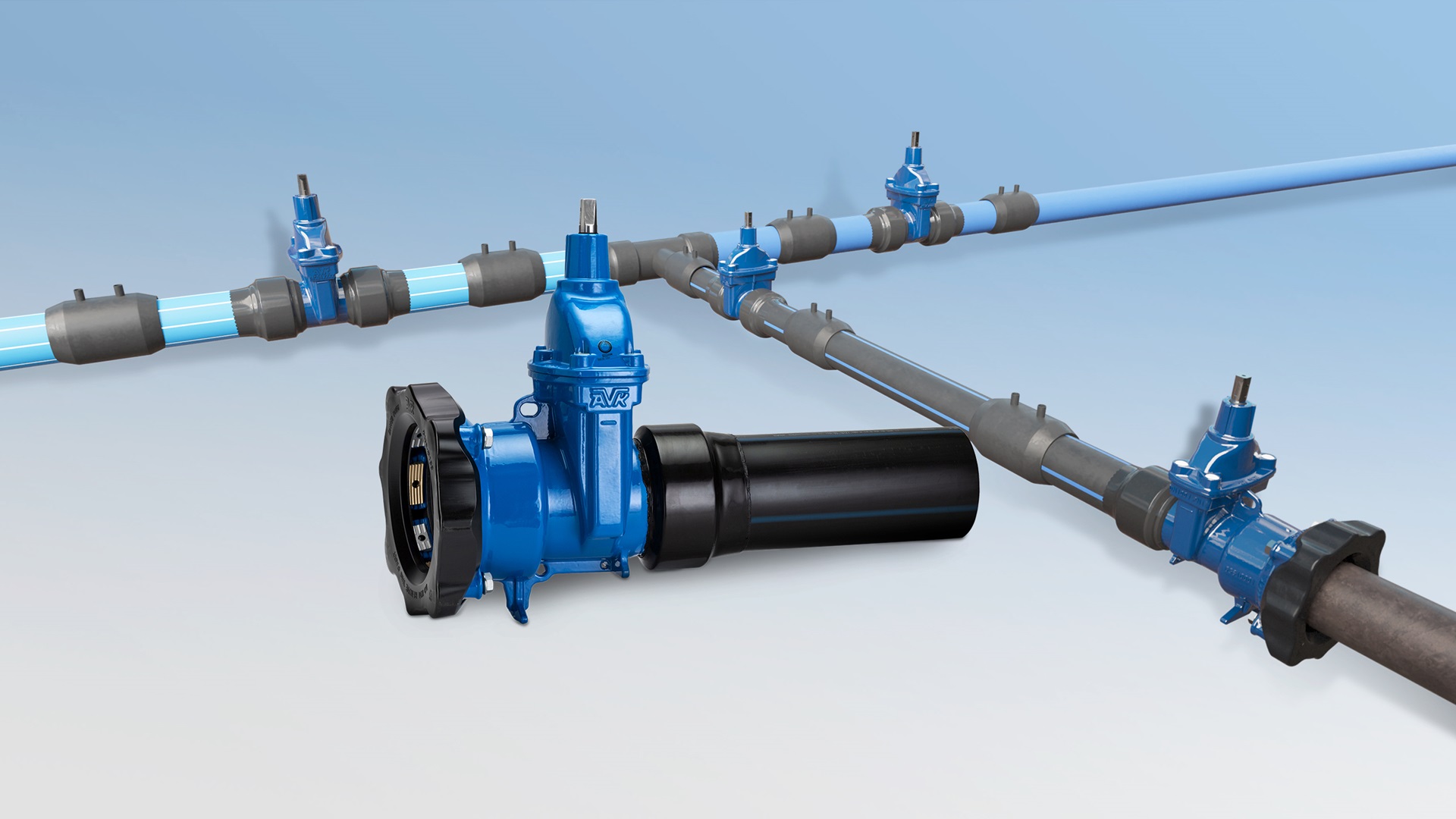 New AVK gate valves series 368 with Supa Maxi™ end X PE end