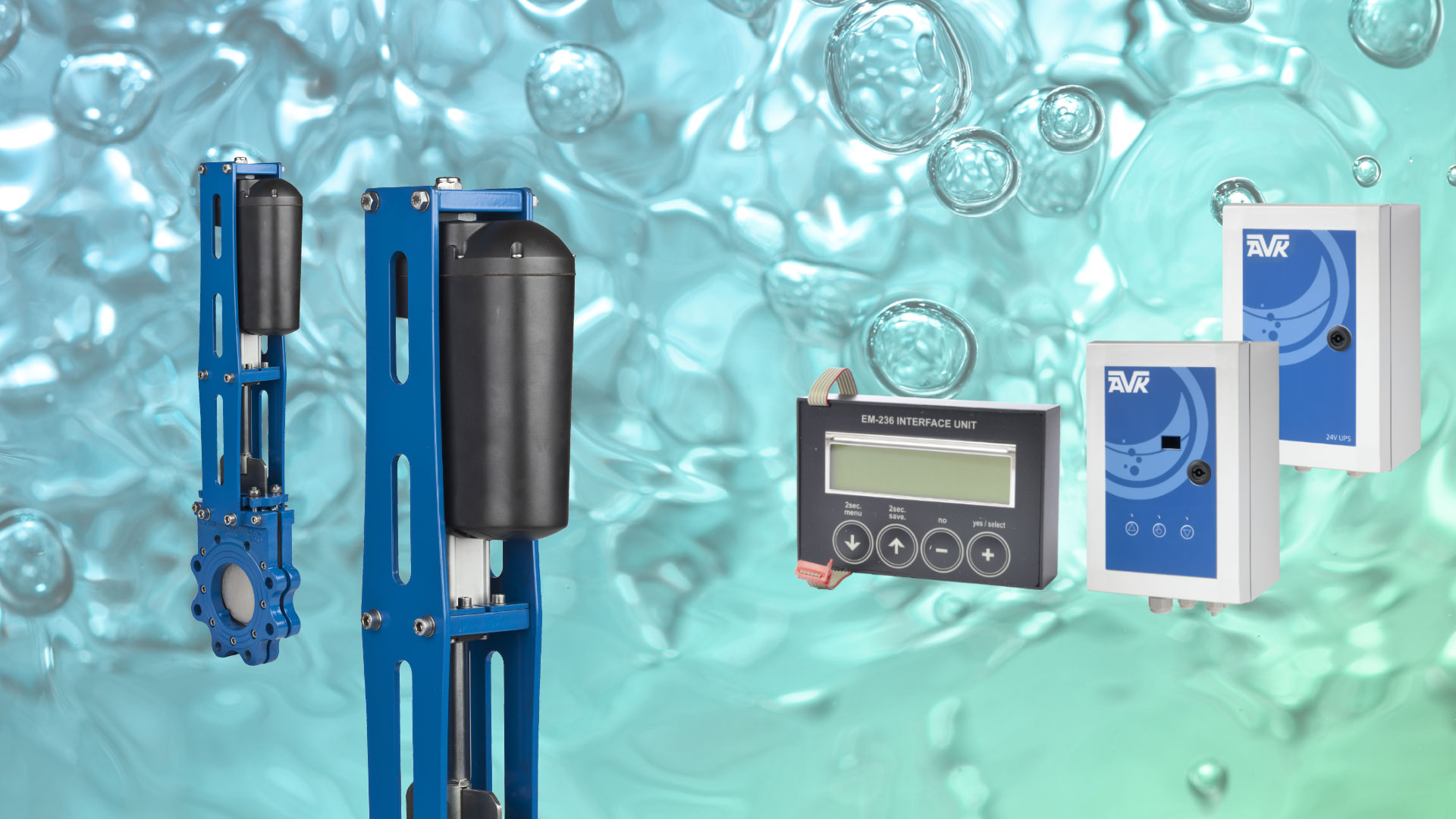 Knife gate valves with the linear actuator boxes