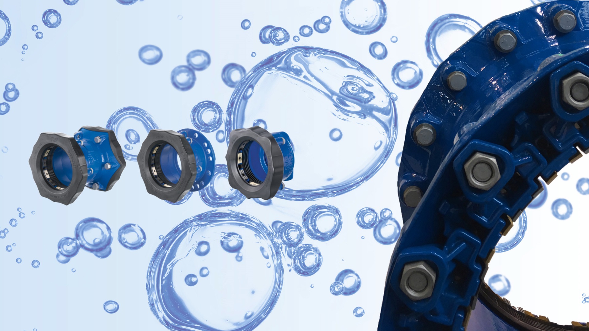 Supa Maxi universal tensile straight couplings up to DN600