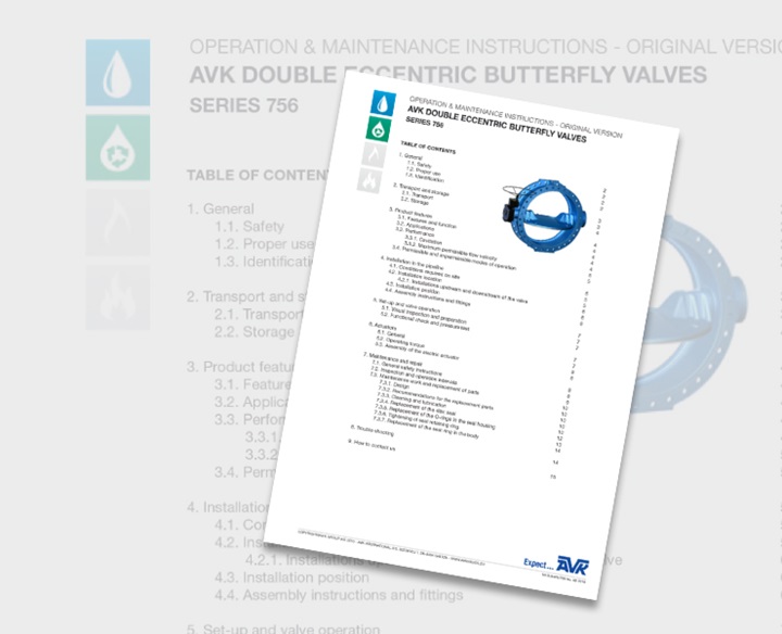 Operation mounting instruction - butterfly valves series 756 link