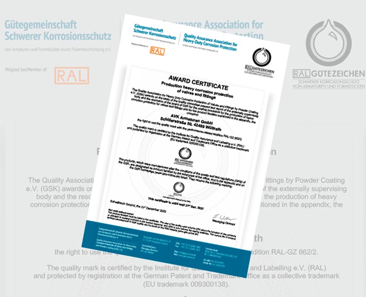 GSK certificate for hydrant coatings